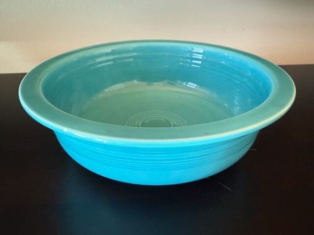 Original Homer Laughlin Fiesta 9.5″ Vegetable Bowl in Turquoise