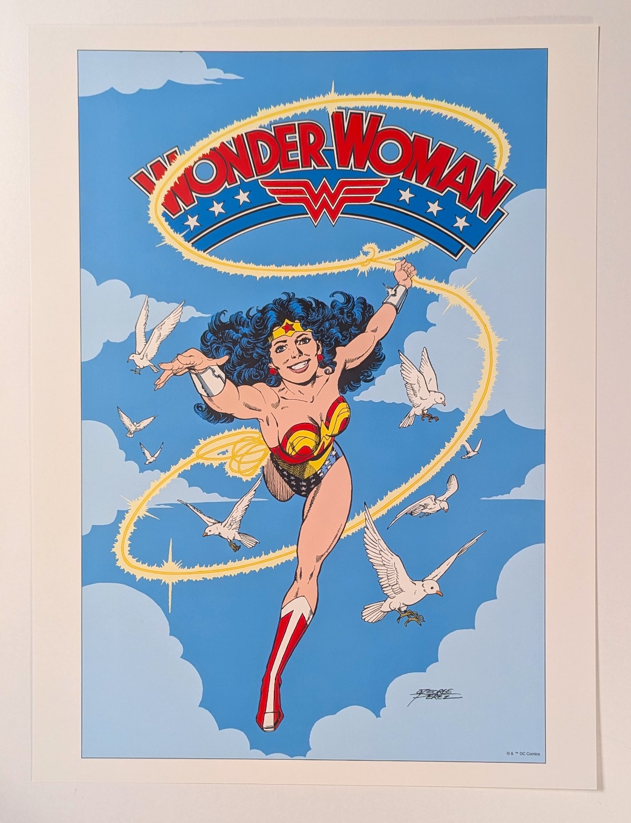 RARE DC Comics George Perez comic book art poster prints 12×16 Supergirl Batman