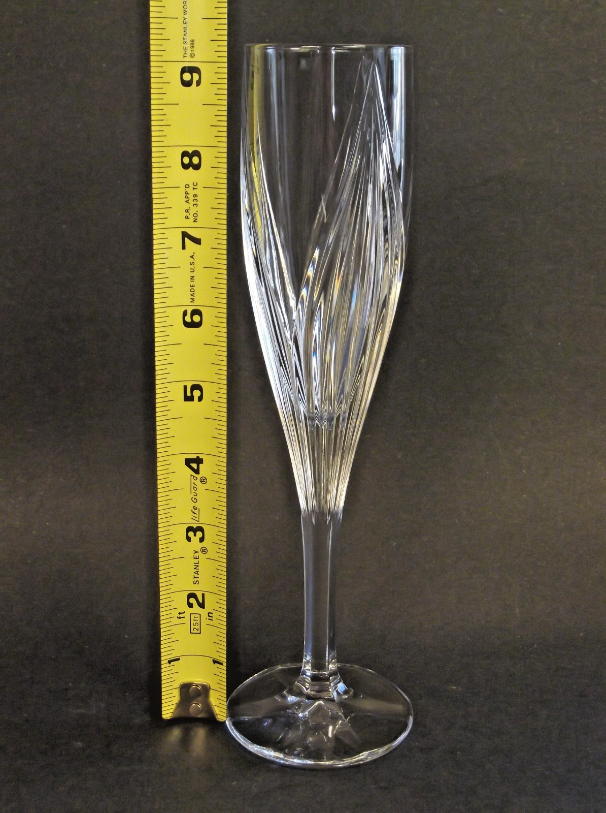 Gorham Primrose Crystal Champagne Fluted Glasses Set of 2