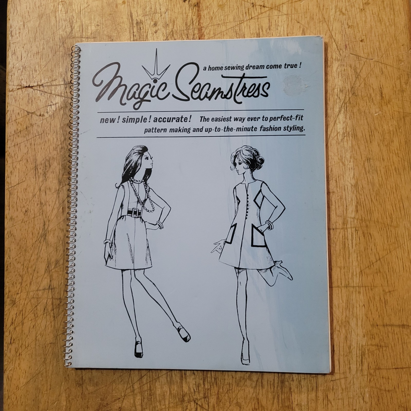 Magic Seamstress American Fashion Institute 1970 Spiral Pattern Book