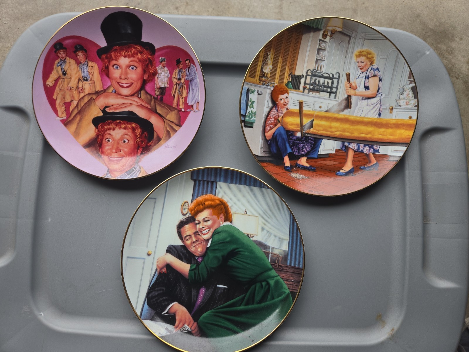 3 I Love Lucy Hamilton Collection Plates