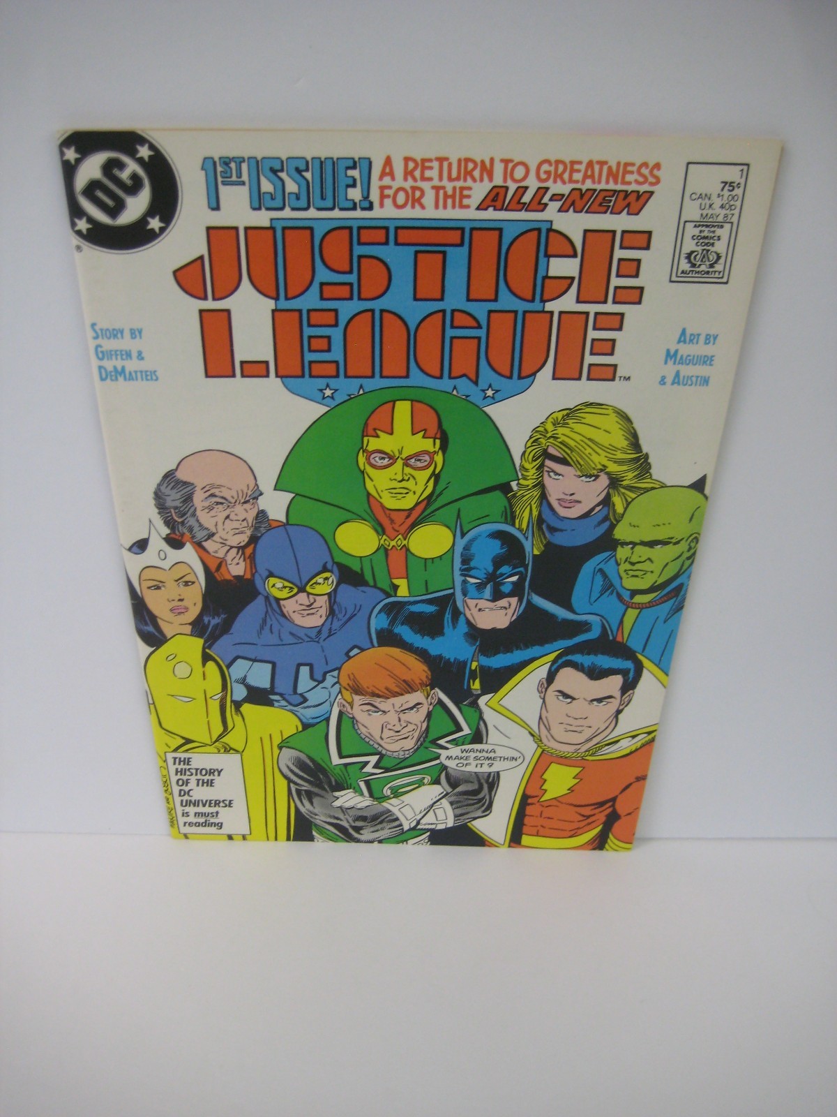 JUSTICE LEAGUE #1 DC Comics, 1987 Copper Age – 1st Appearance of Maxwell Lord