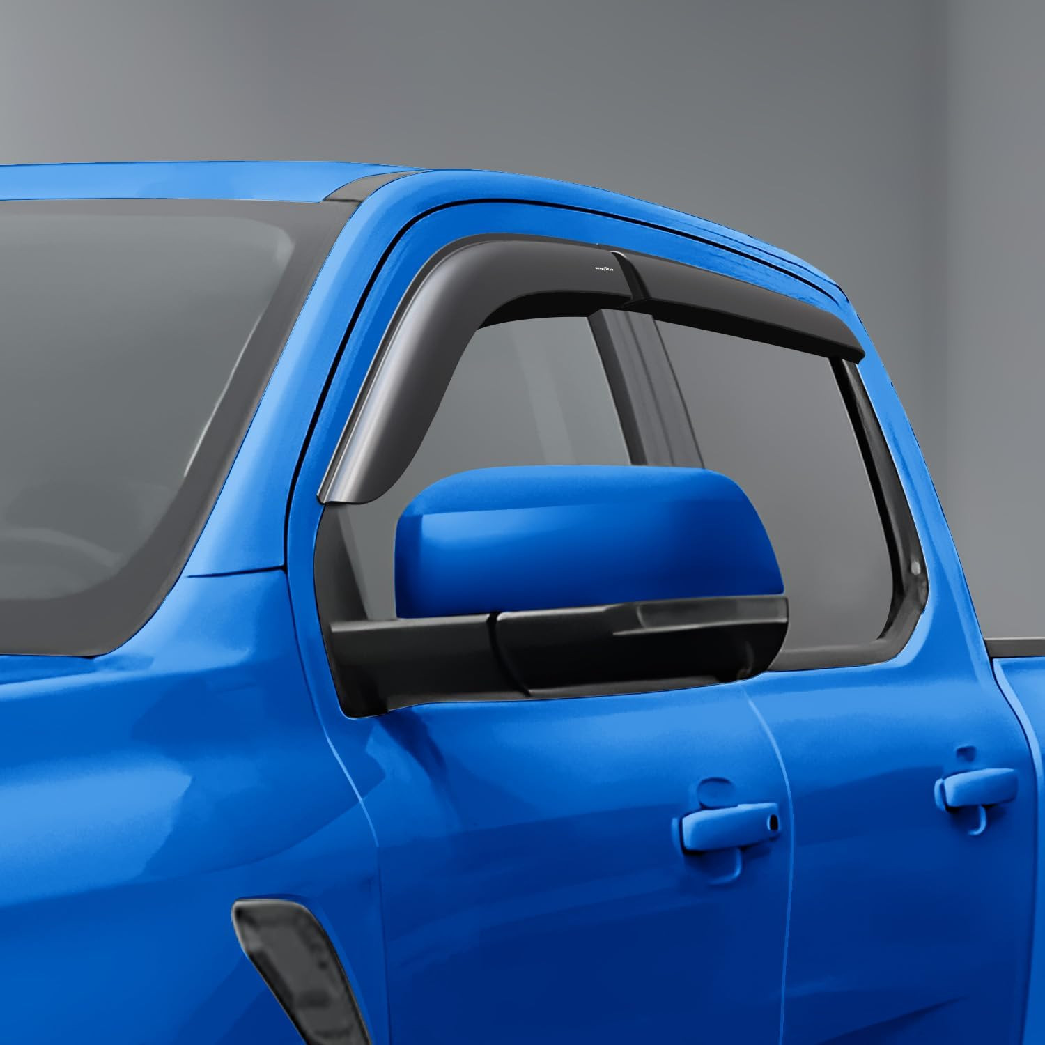 Shatterproof Window Deflectors for Ford Ranger 2024-2026 Supercrew, Tape-On Rain