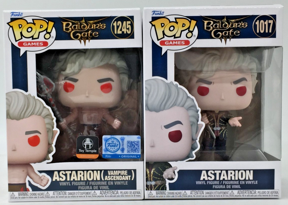 Funko Pop! Baldur’s Gate Astarion #1017 & #1245 Ascendant TT SE Set of 2