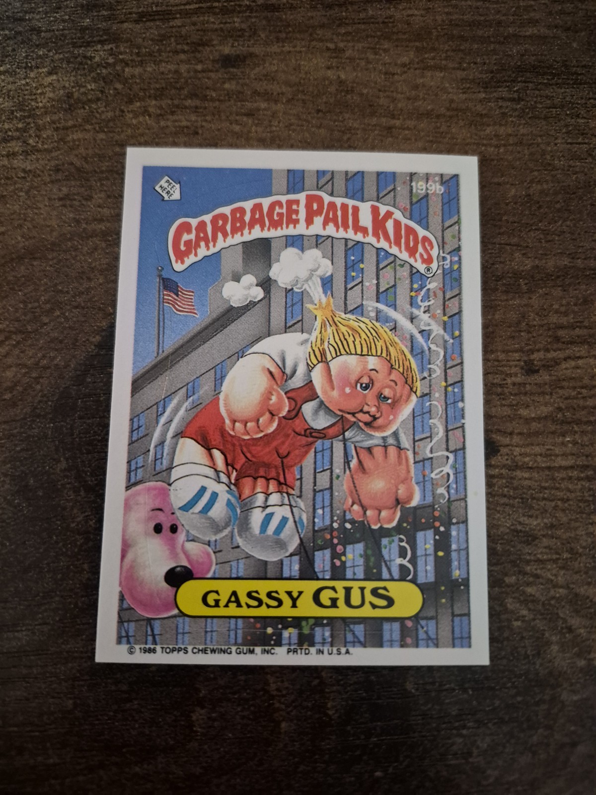 1986 Topps Garbage Pail Kids Original Series 5 Gassy Gus #199b