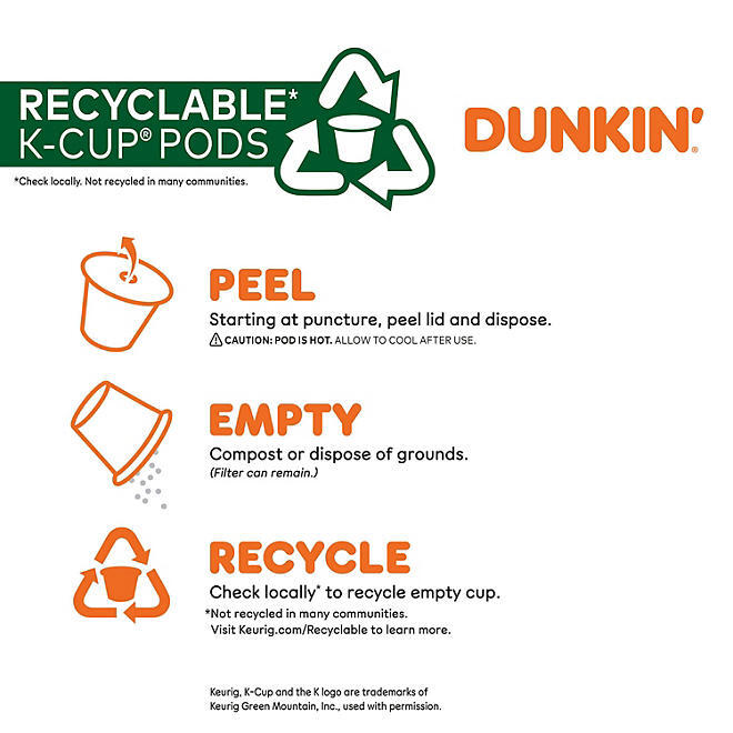 Dunkin’ Donuts Medium Roast K-Cup Coffee Pods, Original Blend (72 ct.)
