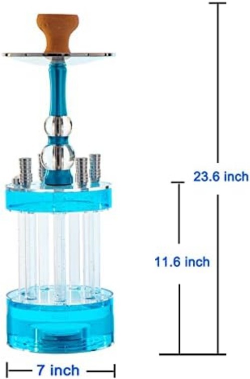 4 Hose Hookah Set，Large Party LED Hookahs, Modern Fountain Design Shisha kit …