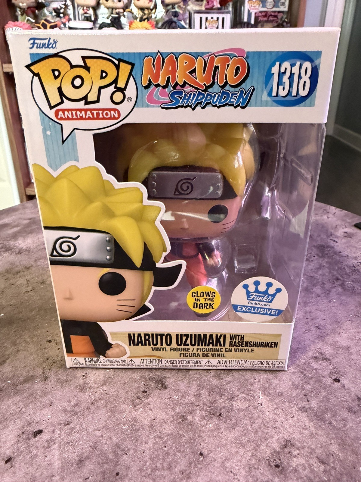 Funko Pop! Vinyl: Naruto – Naruto Uzumaki with Rasengan (Glow) #1318 w/protector