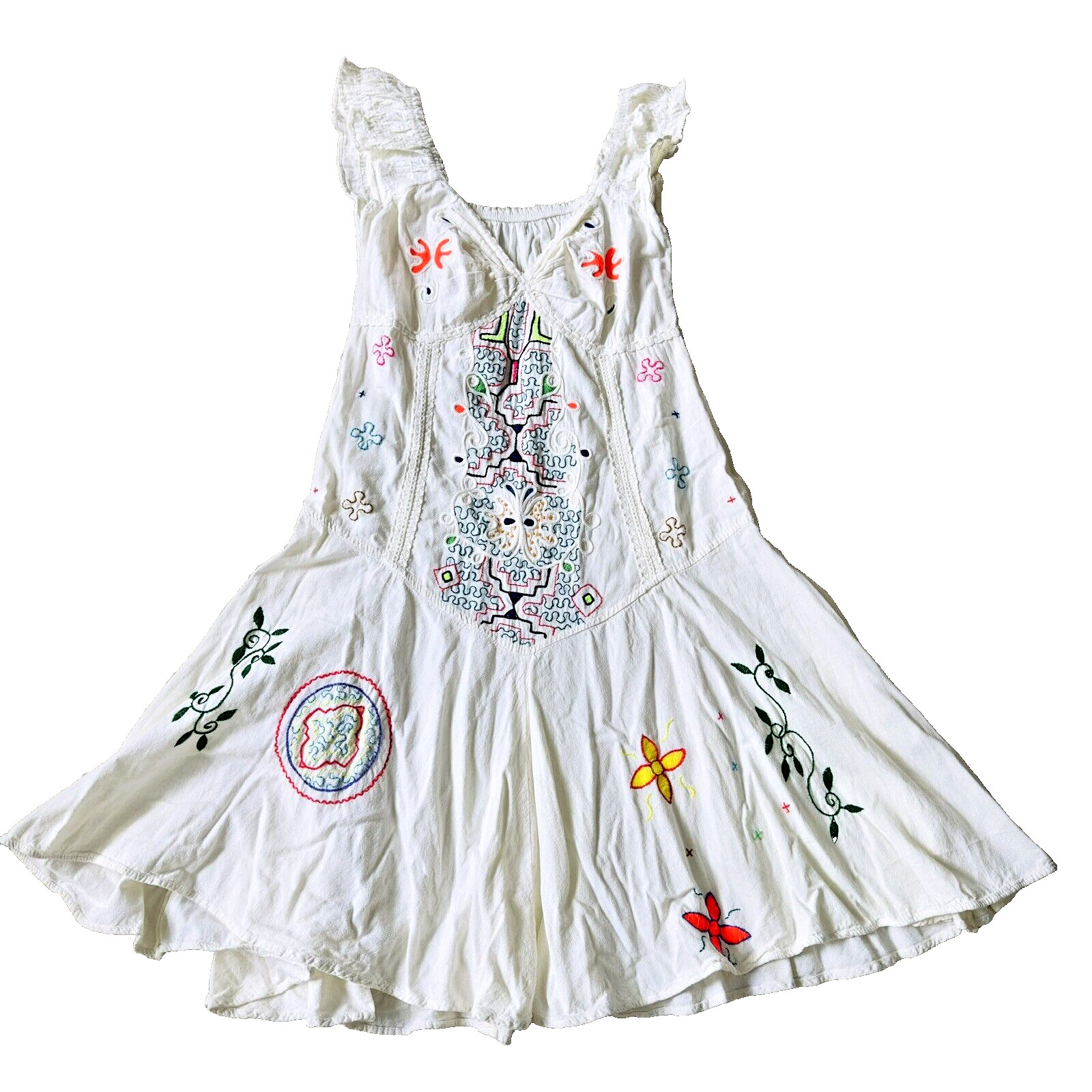 Shipibo Coinibo Hand Embroidered Dress | Ayahuasca Icaro | One Size Fits All