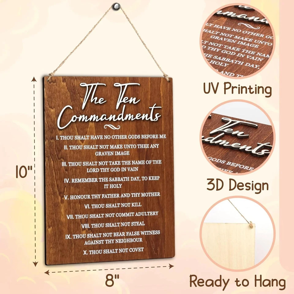 The Ten Commandments Wall Decor – 10 Art, Commandment