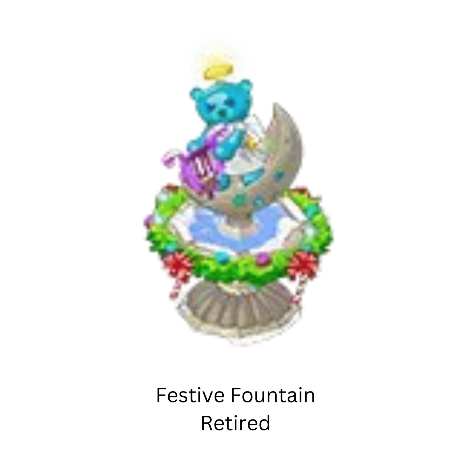 Webkinz Retired Festive Fountain Holiday Christmas Holidays Winter