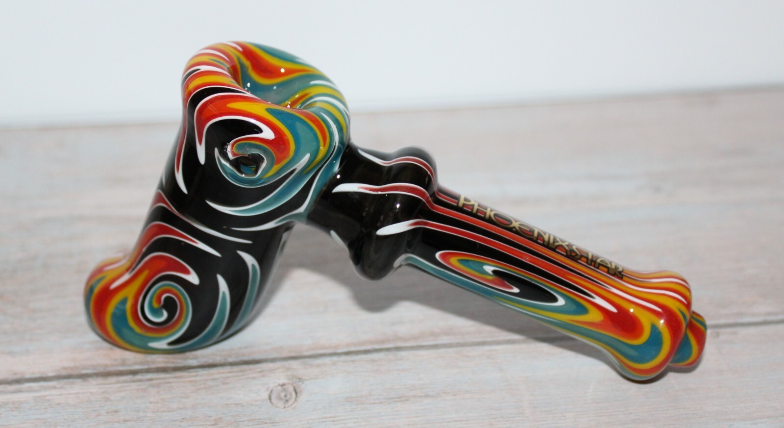 5″ FIRE AND ICE Glass Hammer Pipe Tobacco Smoking Glass Pipe TABLE Pipe