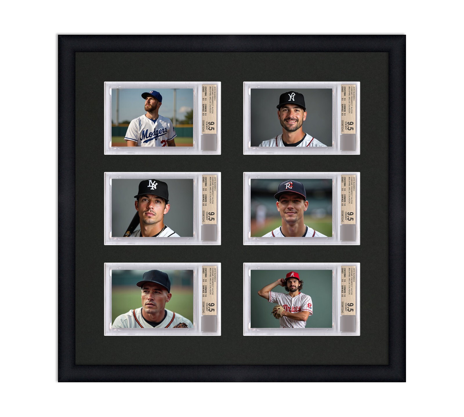 BGS Graded Card Frame Display Holds (6) Slabs, UV Protection (optional) TCG MTG