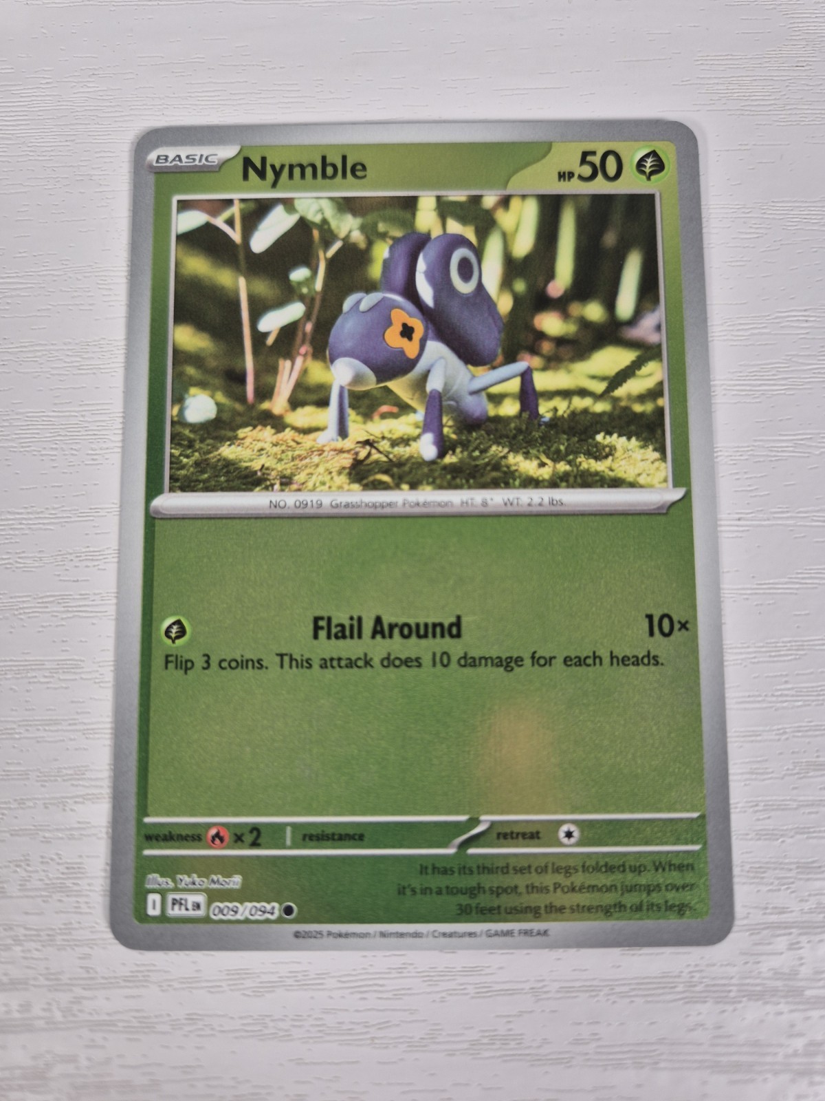 009/094 Nymble Phantasmal Flames Pokemon TCG Reverse Holo Near Mint