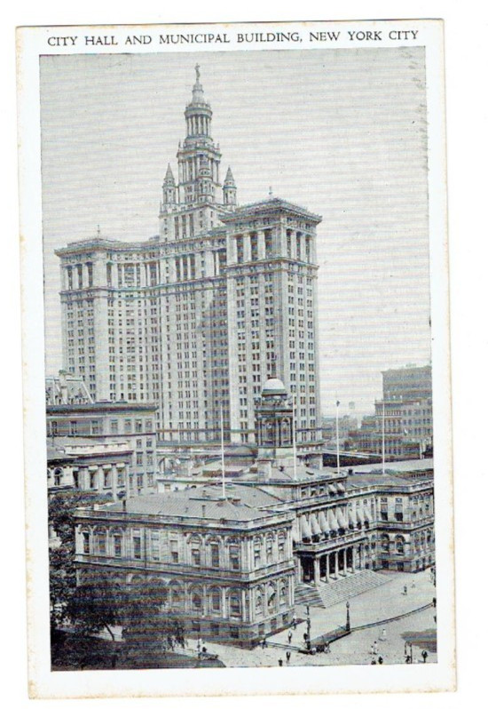 City Hall And Municipal Building New York City NY Postcard NYC Unposted