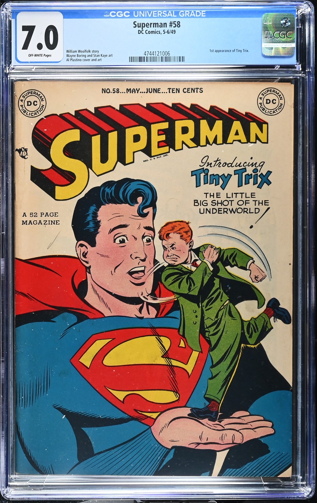 Superman #58 CGC 7.0 Off-White Pages