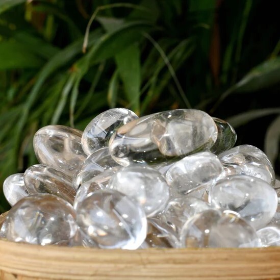 50Pcs Clear Quartz Tumbled Stone Healing Crystal Reiki Gemstone Mineral Specimen