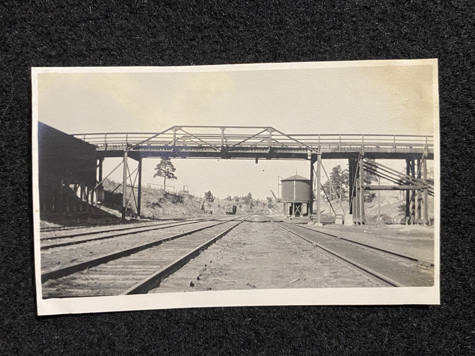 Belmont Nebraska NE Railroad Tracks Bridge Dawes Co 1910s Antique Snapshot Photo