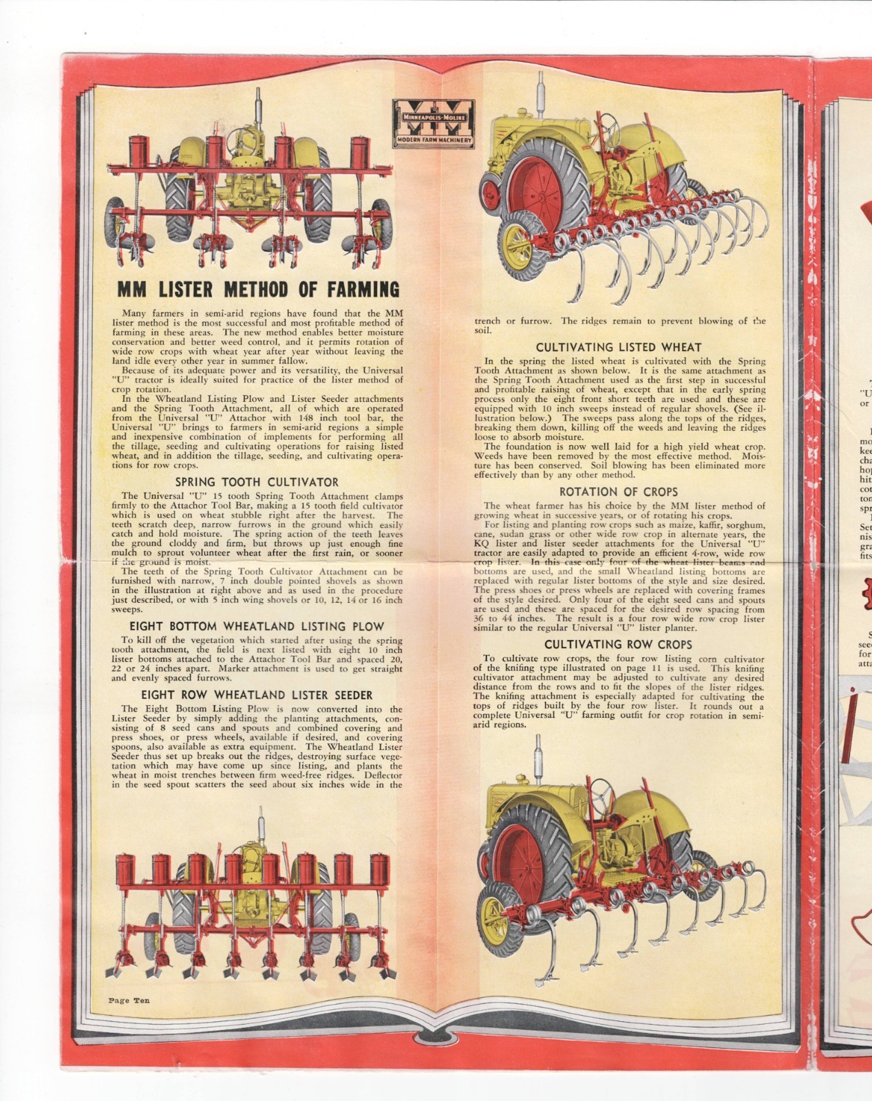 MINNEAPOLIS-MOLINE VISIONLINED “U” UNIVERSAL TRACTOR 12 PAGE BROCHURE 1941