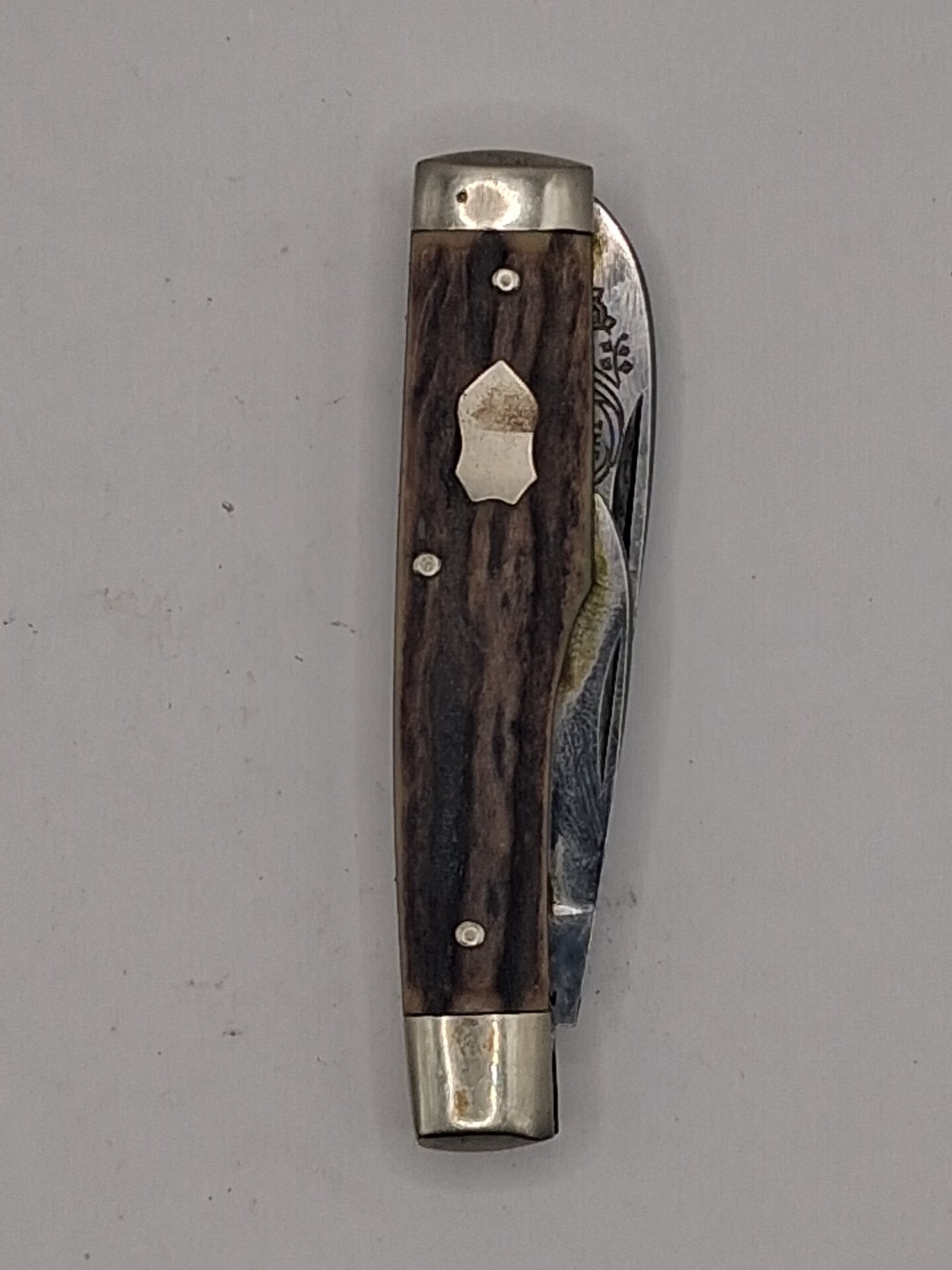 Frank Buster German’s Rooster 2 Blade Jack Knife Solingen Germany Bone Handles