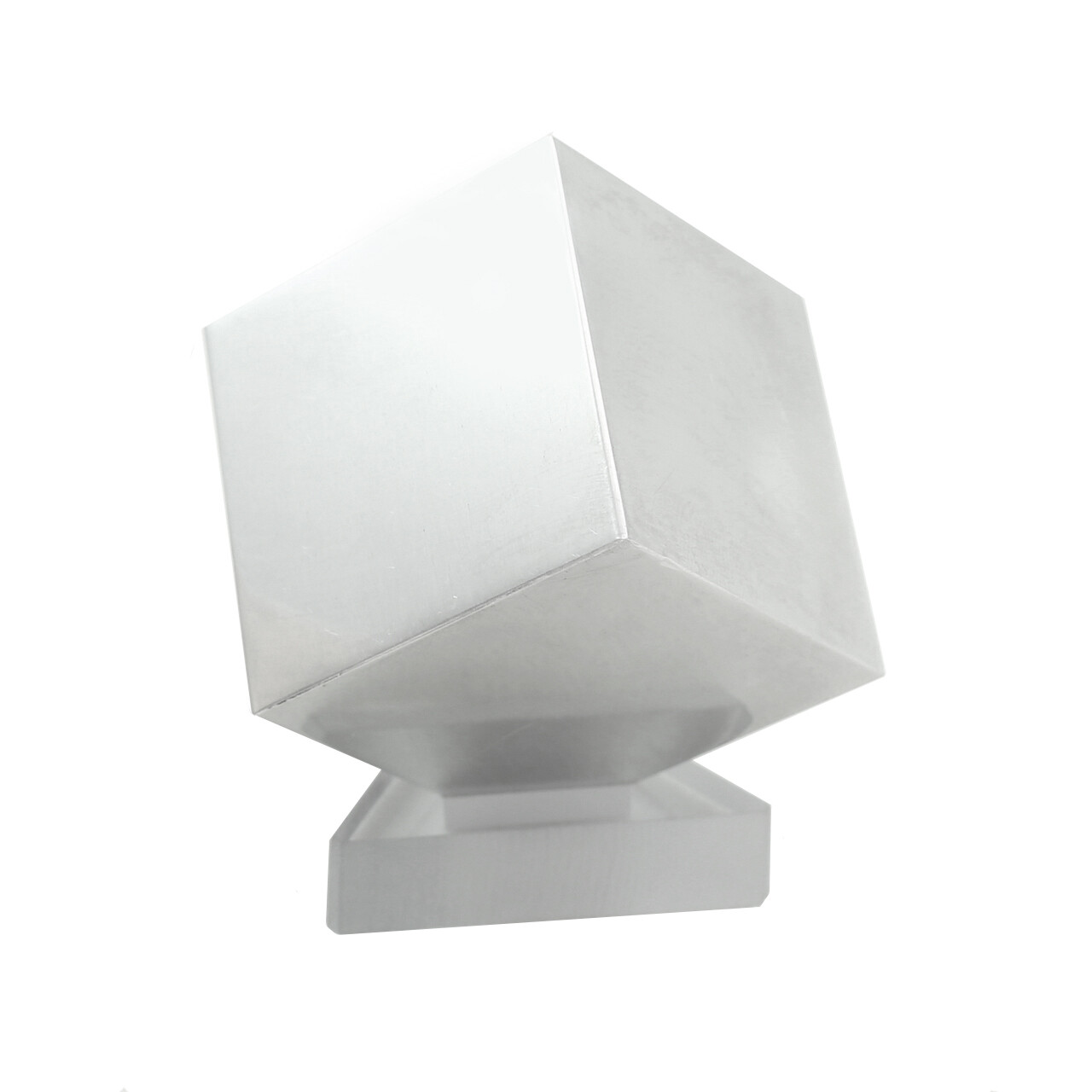 Aluminum 1.5″ Cube – 150 Gram Aluminum Block with base