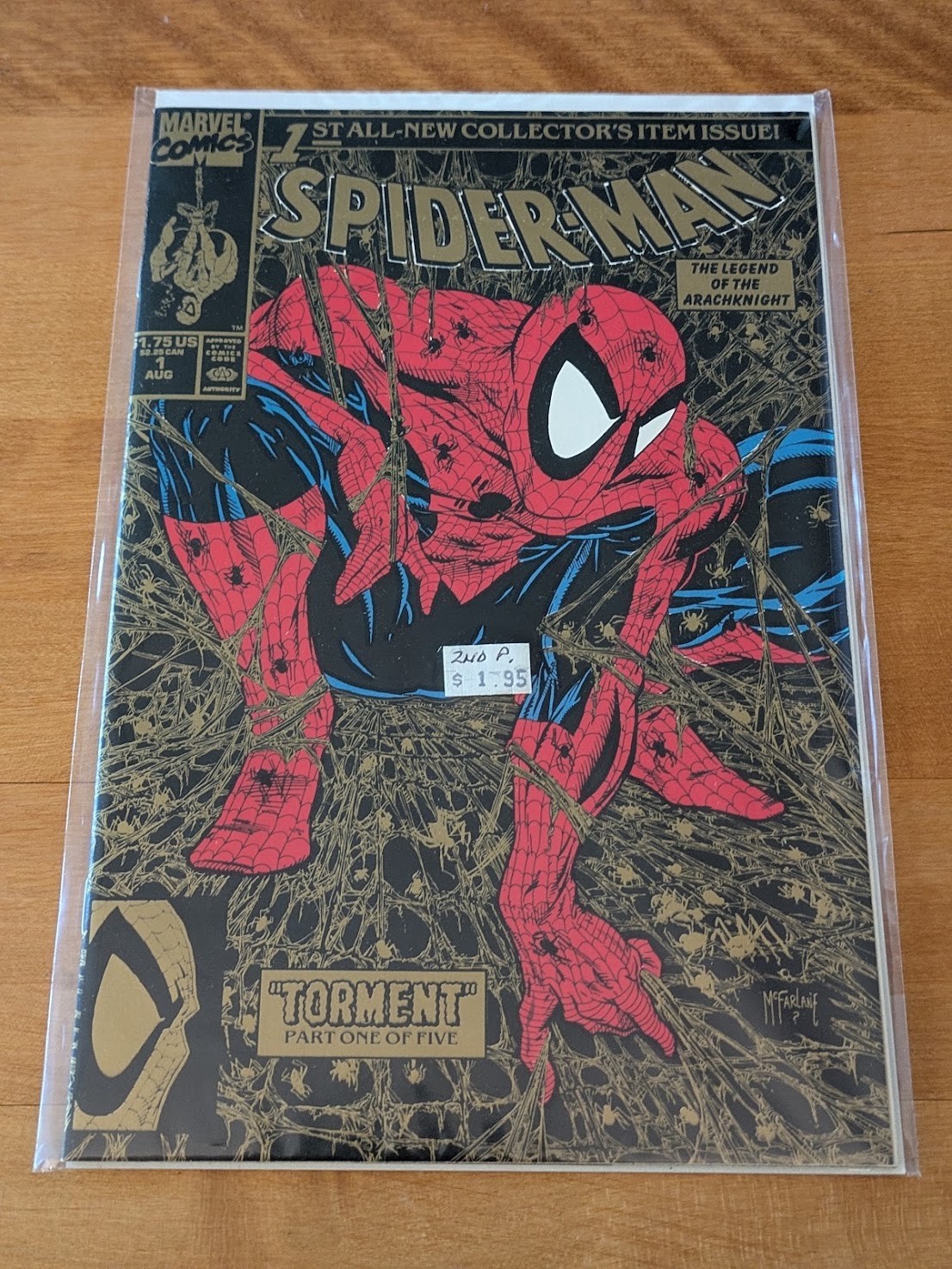 Spider-Man #1 McFarlane Second Printing-Gold Edition (Marvel Comics August 1990)