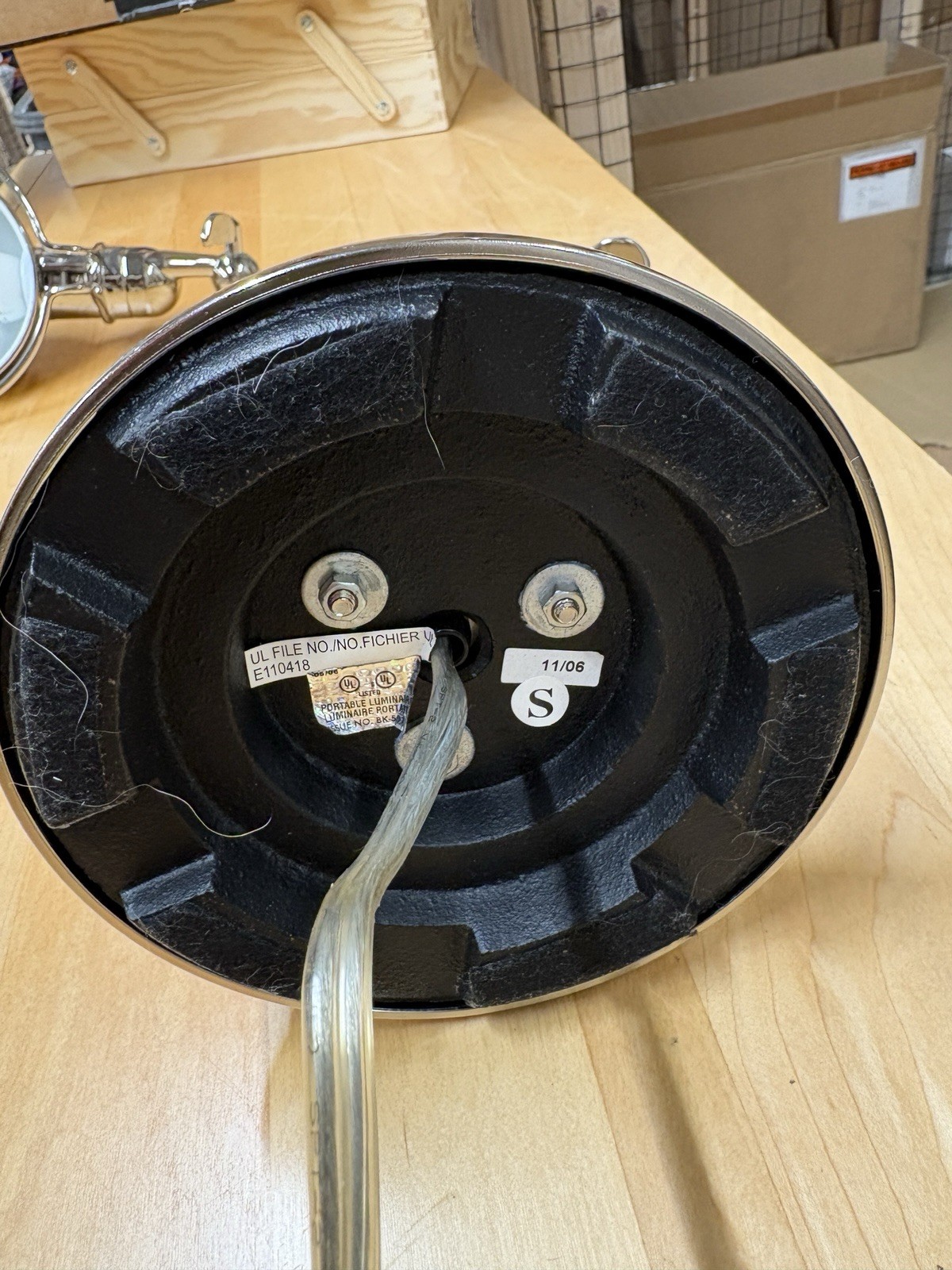 Heavy Steel Articulating Lamp Solid Exc Condition