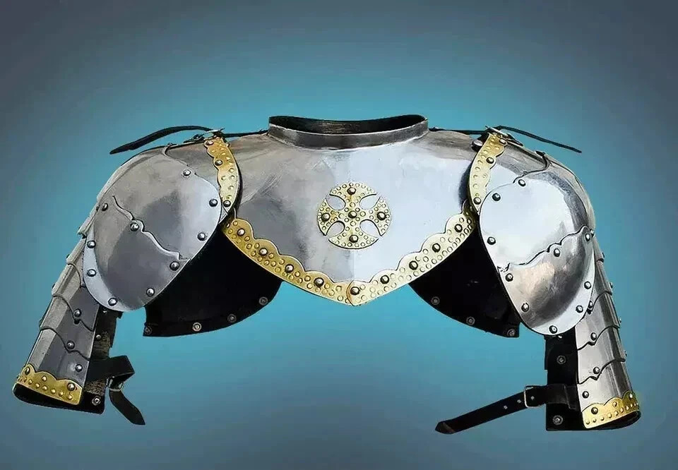 18ga Larp Armor Gorget Se Pauldrons Shoulder Guard halloween