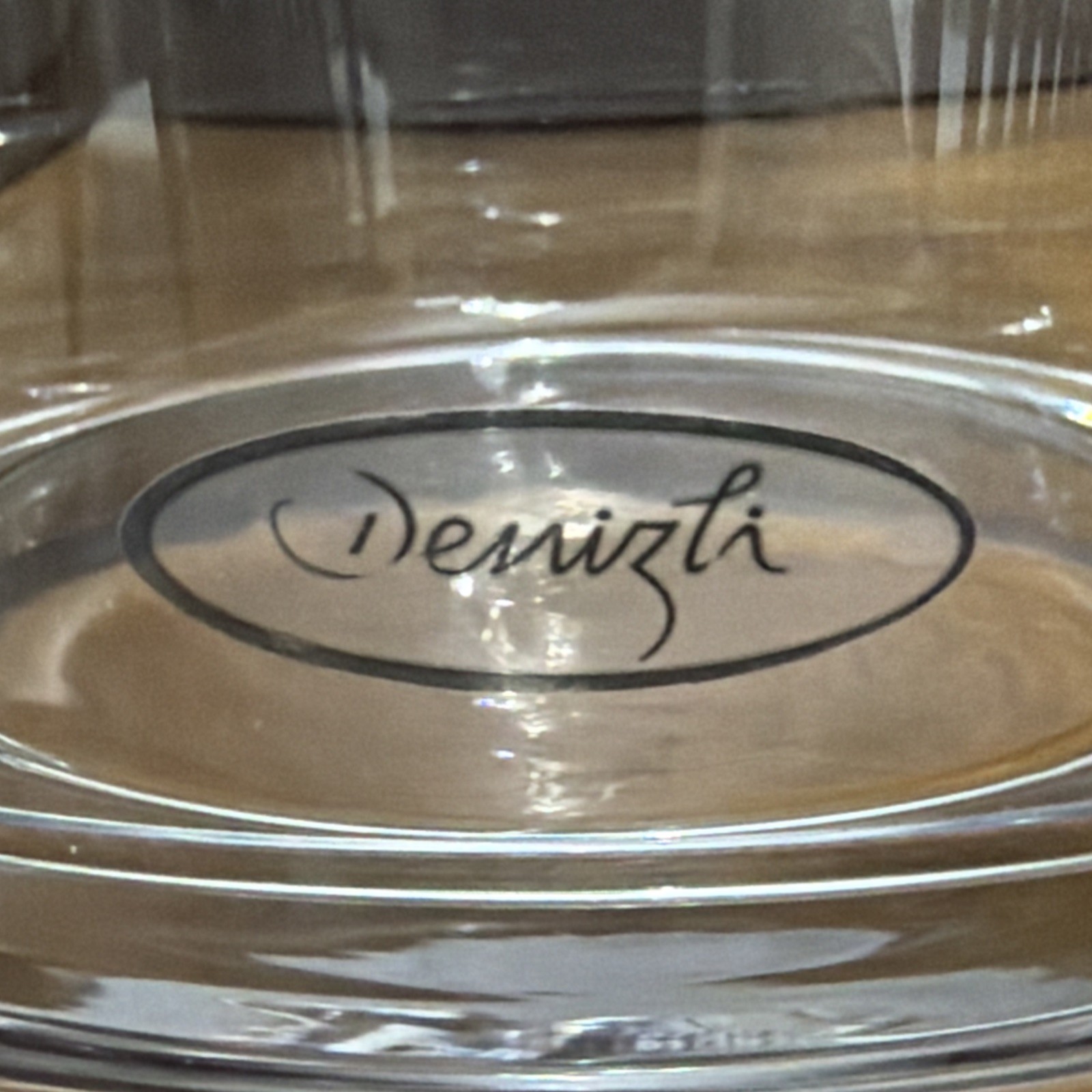 Denizli Glass Vase Cylinder Hand Blown Turkey Crystal 15” Tall Heavy