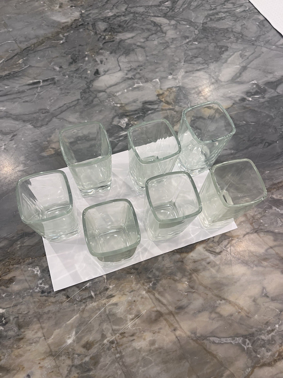 Clear Square Shot Glasses Barware Normal Glass No Pattern