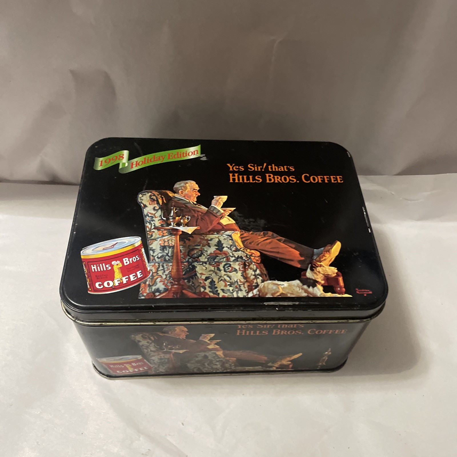 Vintage Holidays Edition Hills Bros Coffee Tin Nestle Empty