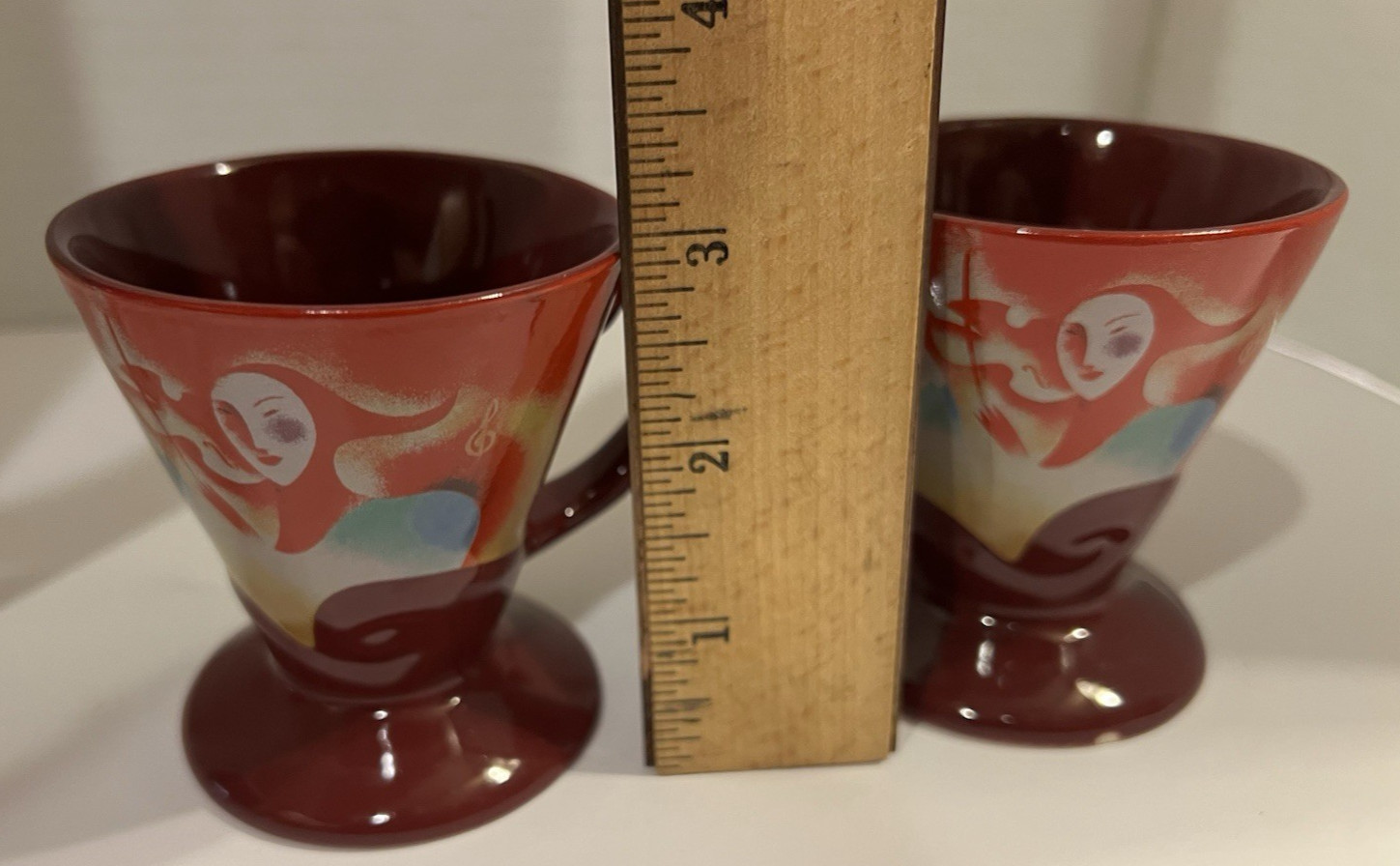 Linda Frichtel 1999 Frangelico Liqueur Expresso Demitasse Set of Two-3oz Cups