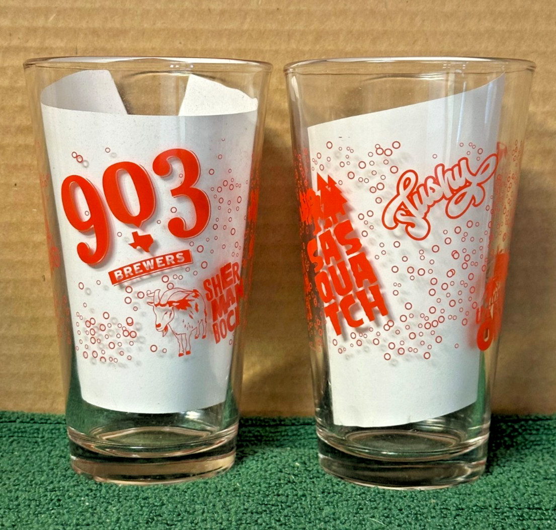 903 BREWERS Craft Beer Pint Glass ~ Sherman, Texas