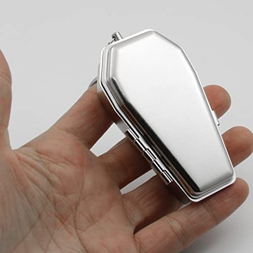 1PC Portable Ashtray Mini Ash Tray with Lids Smell Proof, Metal B_1pc_Silver