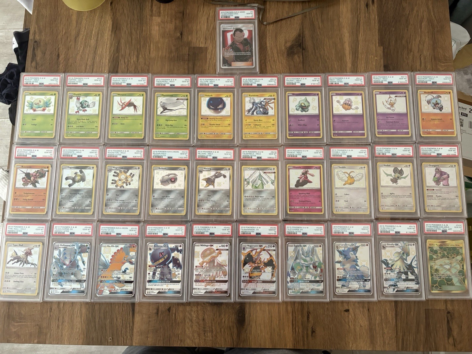 Pokémon TCG Hidden Fates – PSA 10 Shiny vault Lot Of 31 Cards!