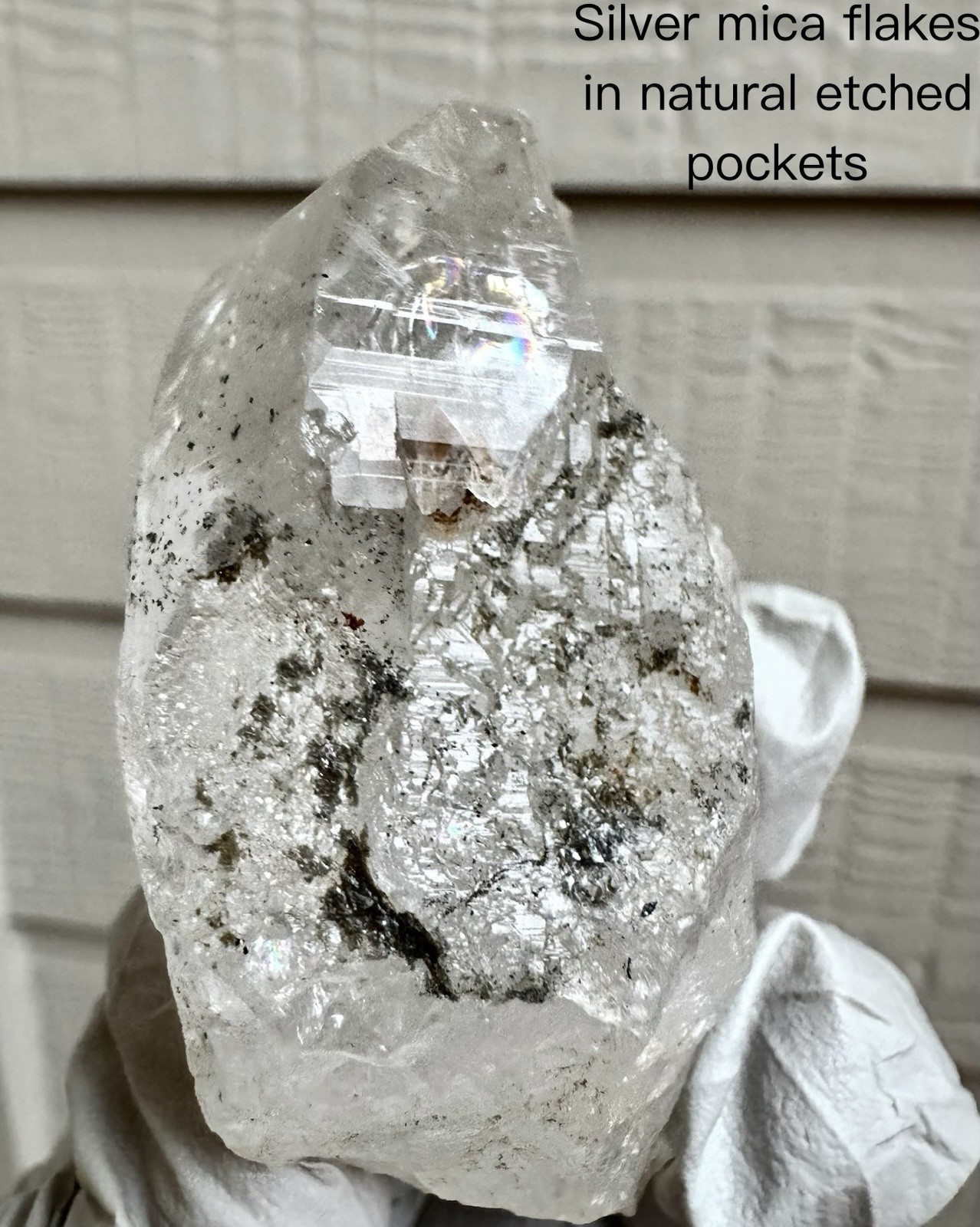 “Mountain Map” Ganesh Himalayan Nepal Quartz Mica Etched Akashic Record Crystal