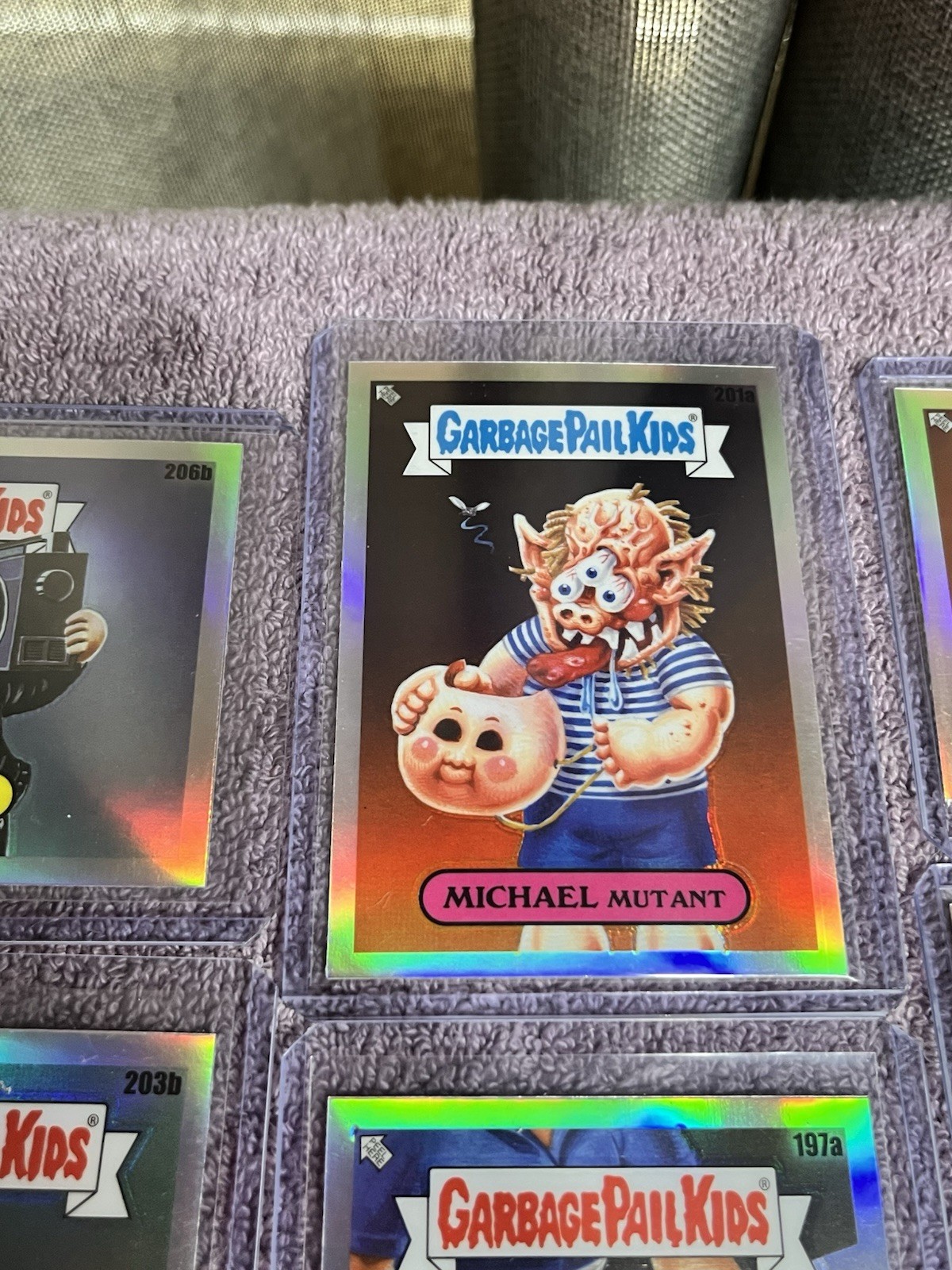 Set/11 Garbage Pail Kids Refractor Cards Silver Prism Boarder Perfect Mint Cond