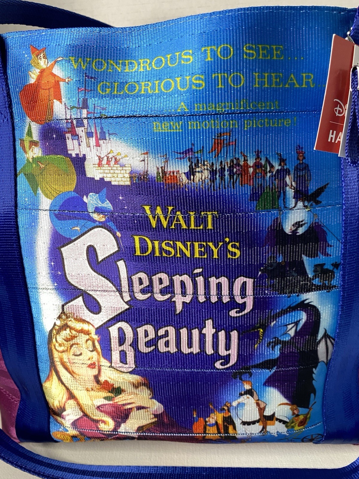 Disney Parks Harveys Sleeping Beauty Medium Poster Tote Seatbelt Bag Cast Member