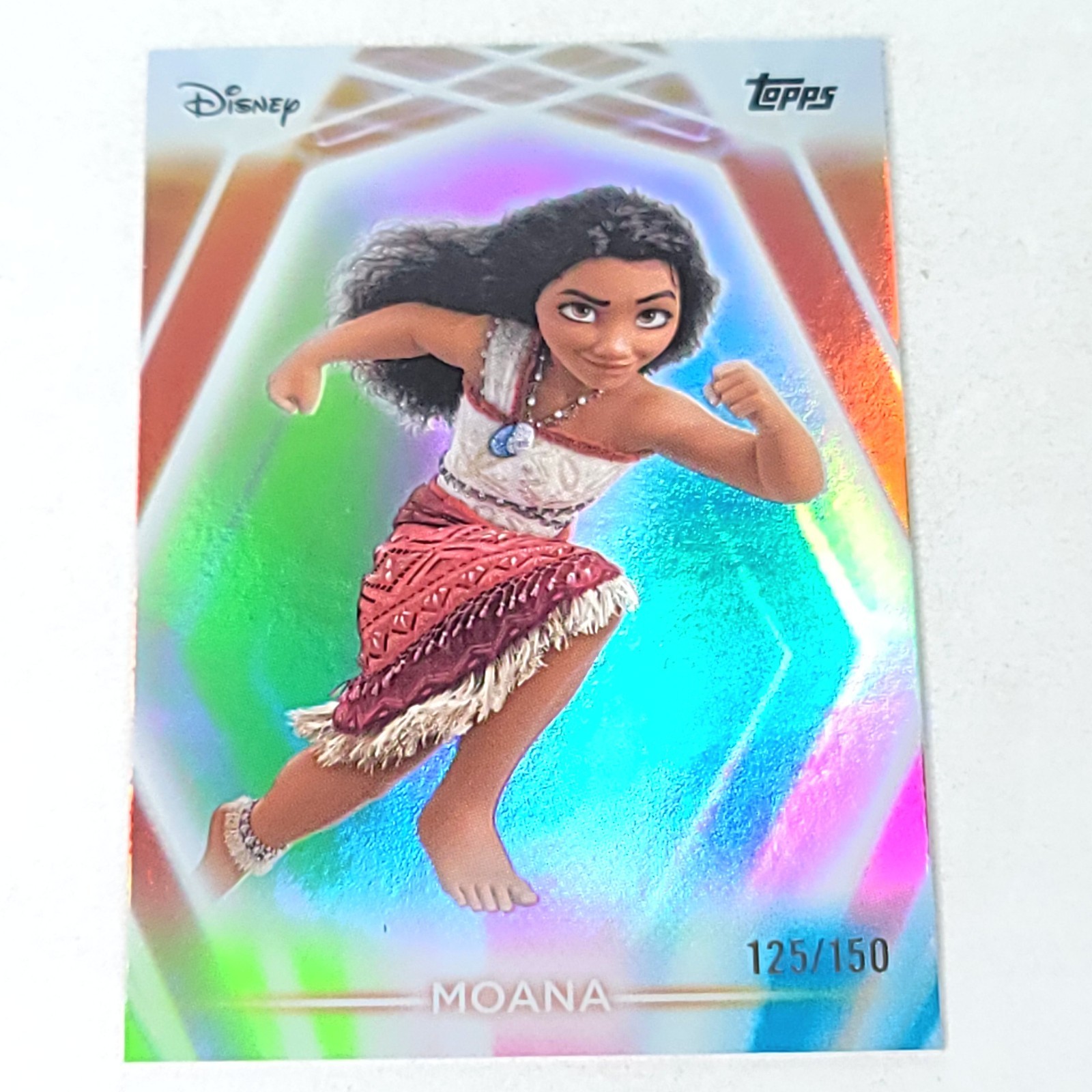 Moana Topps 2026 Disney Neon Holo Parallel Refractor Limited 125/150