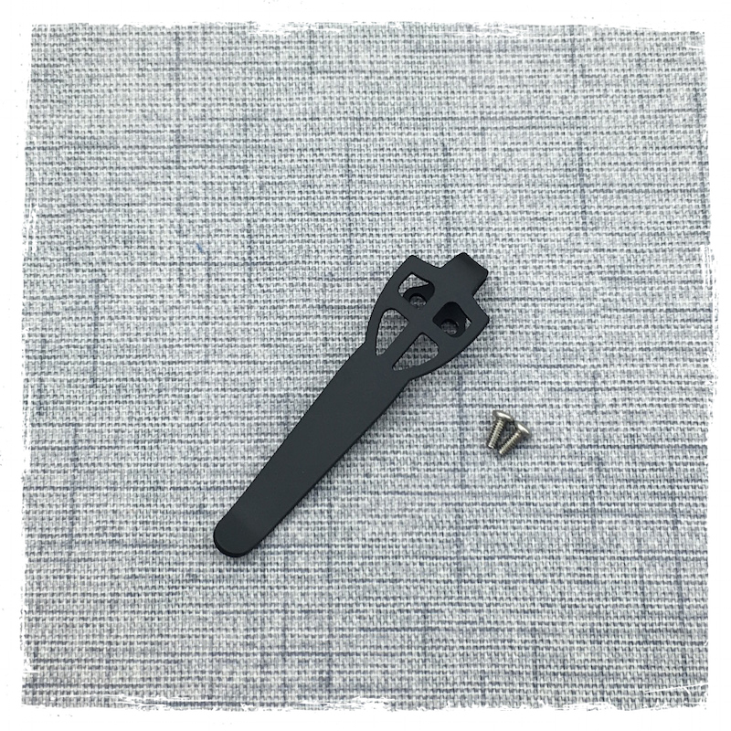 Black Titanium Deep Carry Pocket Clip For Spyderco Delica 4 Knife