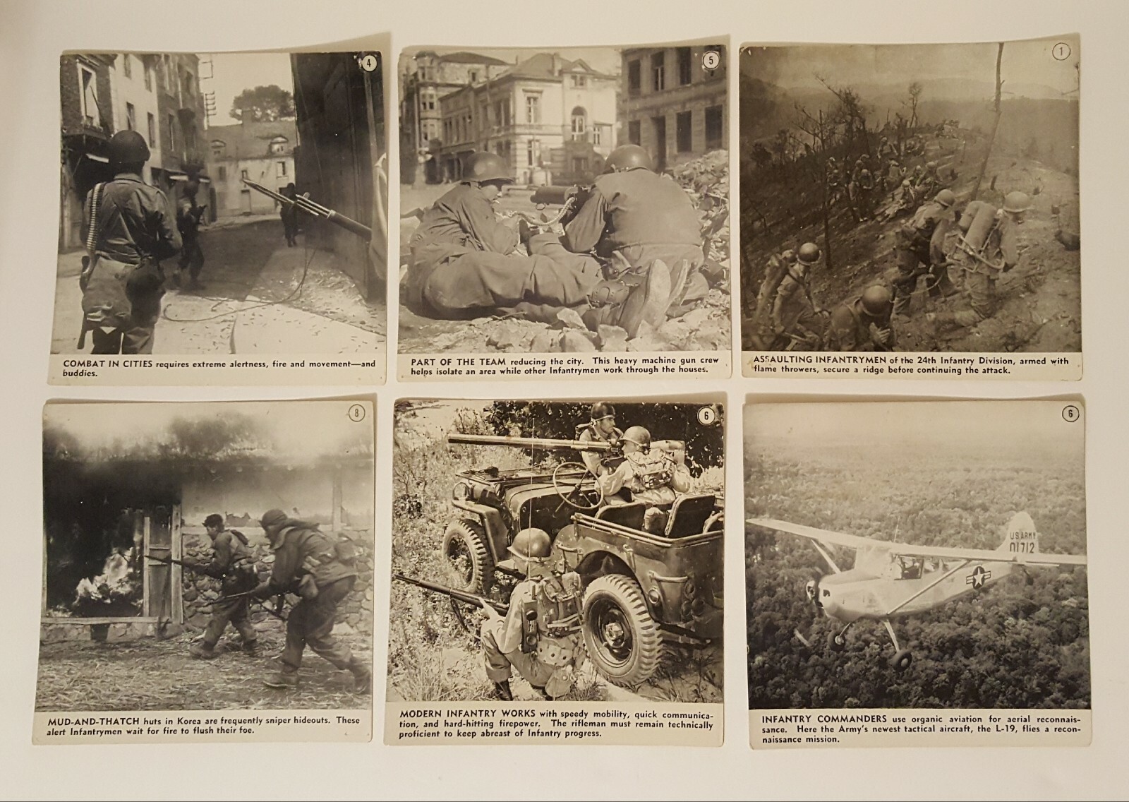 42 Heavy Cardstock 7.25″ X 7.25″ Army Training Korean War Era Military Issue