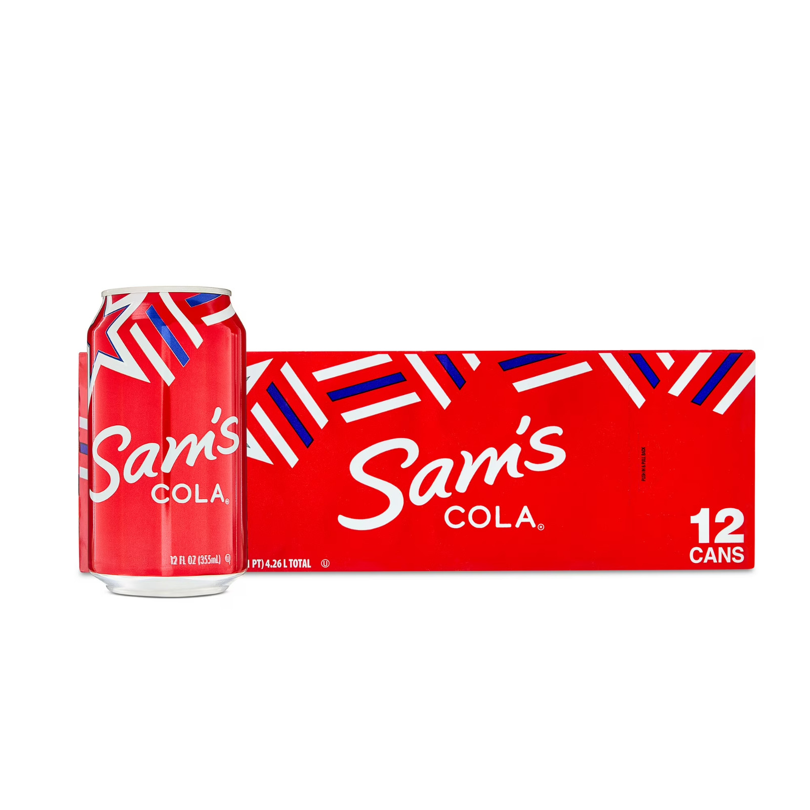 Sams Cola Soda Pop, 12 fl oz, 12 Pack Cans Free Shipping