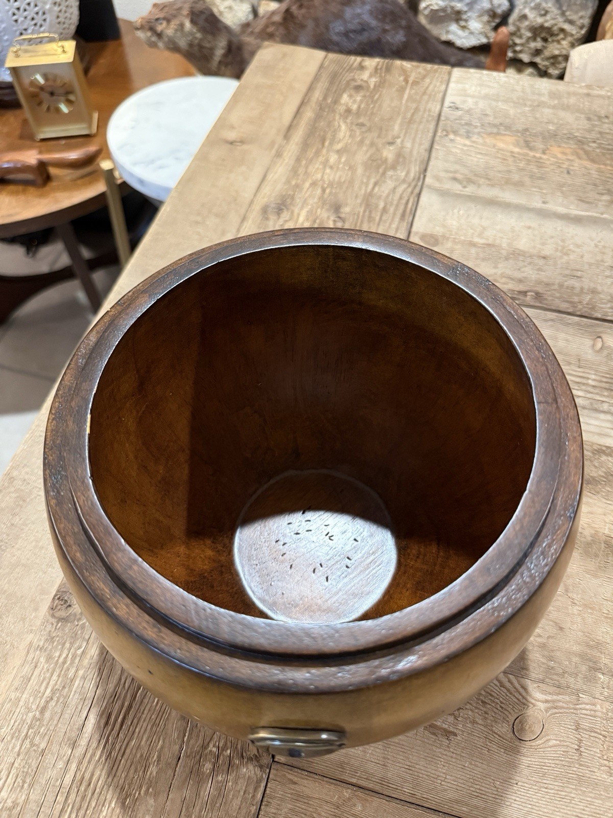 Wooden Pear Tea Caddy