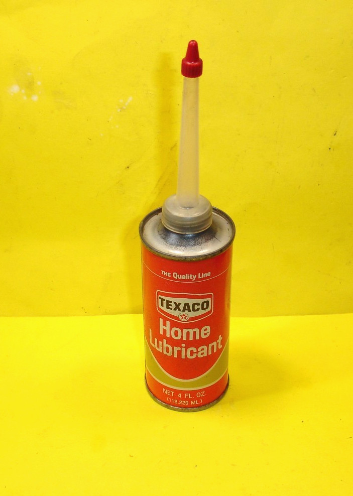 Vintage Texaco Home Lubricant 4 Fluid Ounces Oil Can Empty VGC 1967 USA