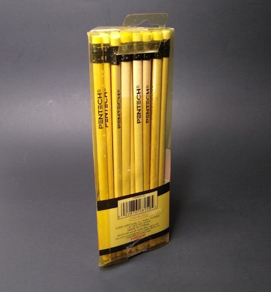 Unsharpened Pentech Pure Triangular No 2 Lead Pencils, Real Wood, Lot of 23, NIB