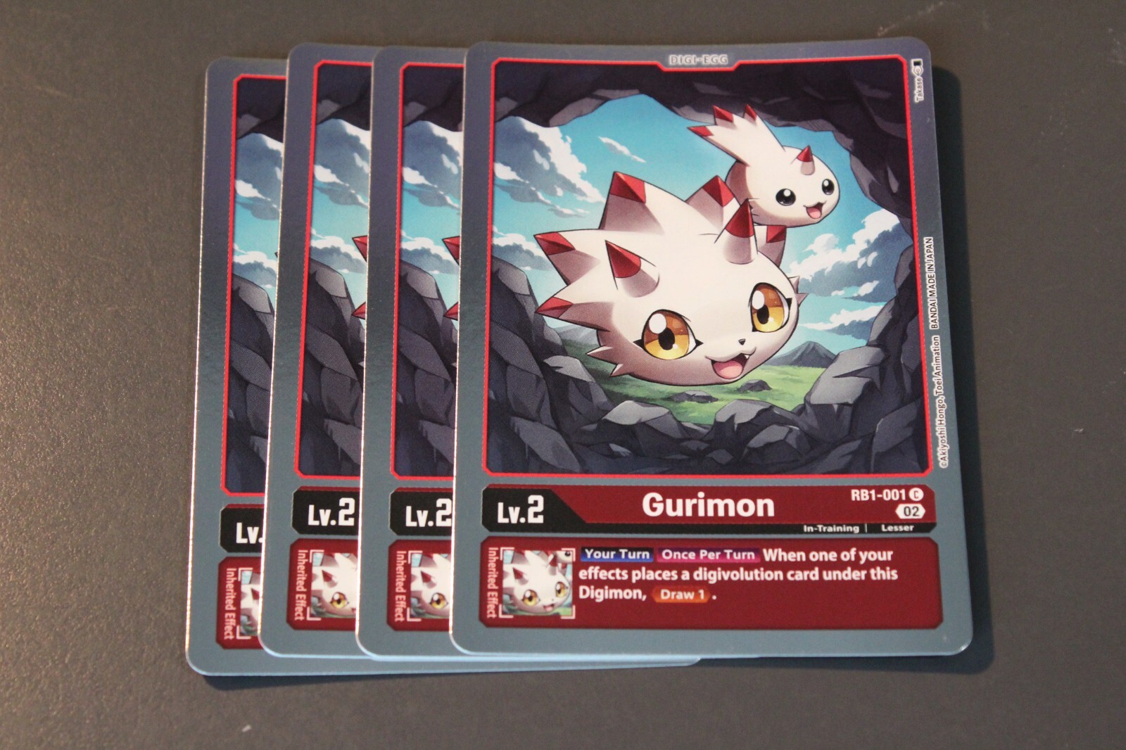 Digimon TCG (2020) – RB1-001 – 4x Gurimon – Red – Common