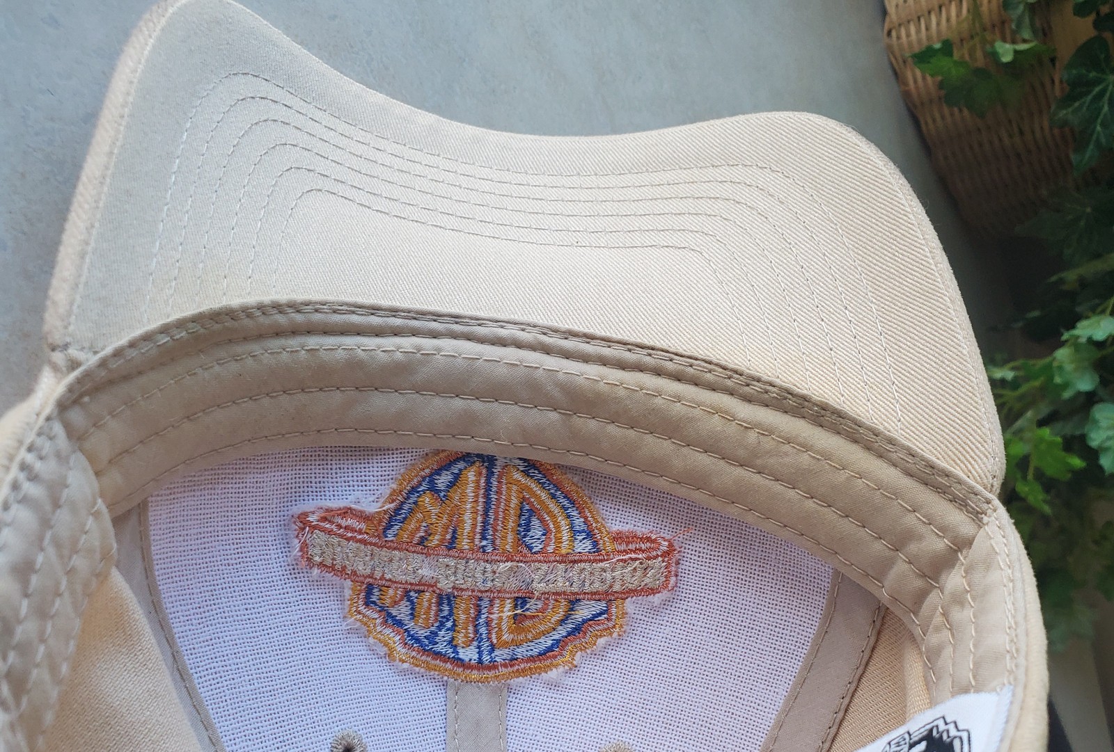 Warner Bros Studios Logo Hat Tan Gold Beige Adjustable Cap Embroidered Logo