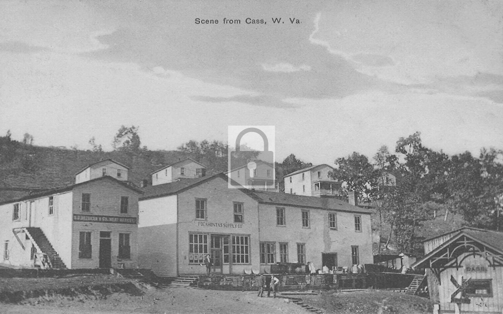 Street View Railroad Train Station Depot Cass West Virginia WV – Reprint