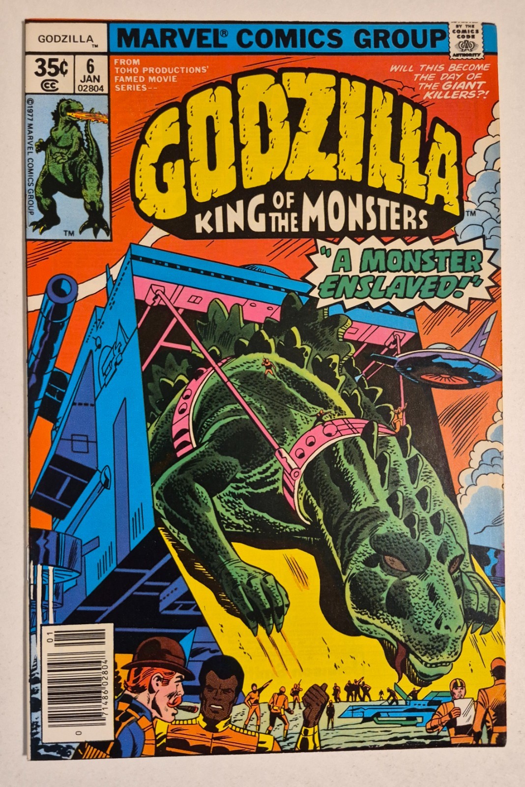 Godzilla #6 (1978, Marvel) FN “A Monster Enslaved!” Toho