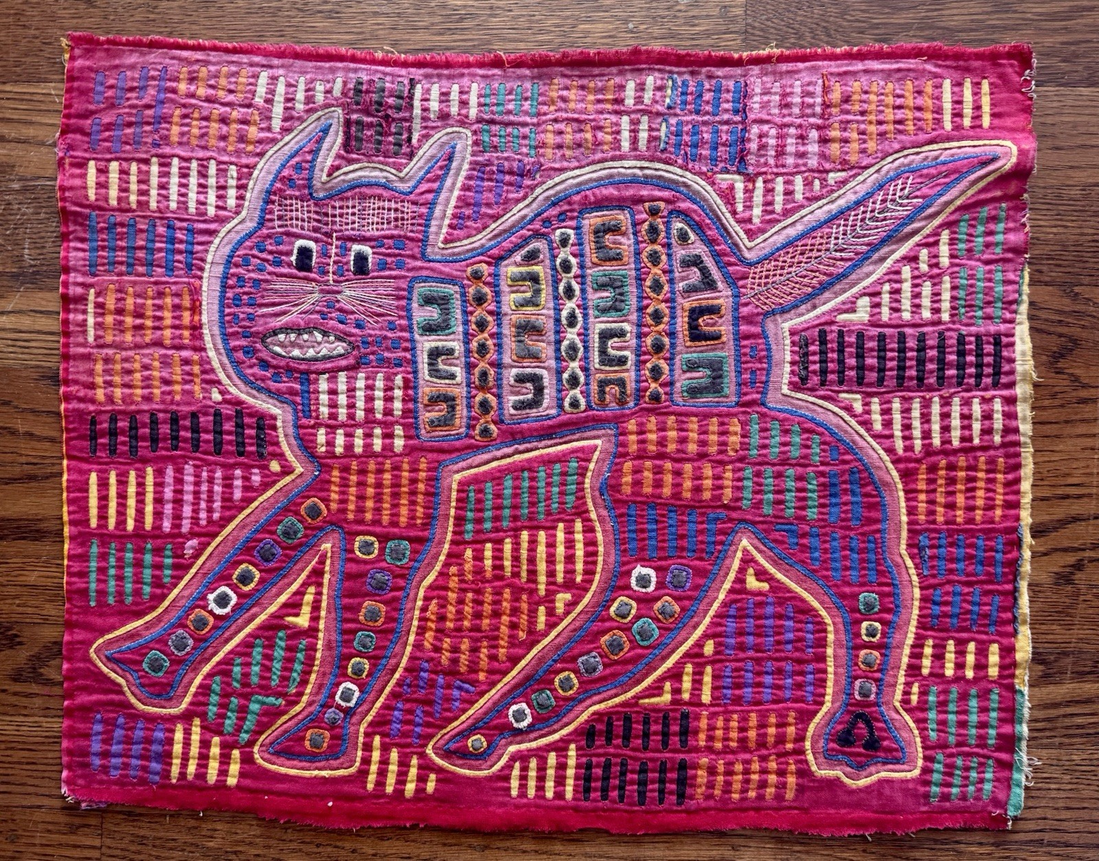 Vintage Mola Guna Kuna Textile Weaving Folk Art from Panama 1960/70s